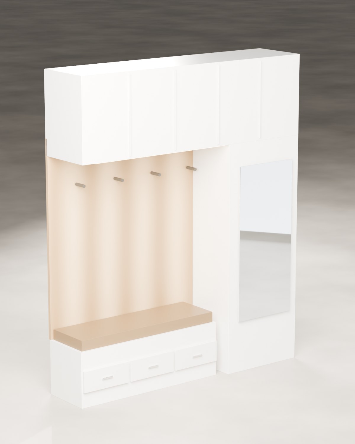 Vestiyer 3D tasarım görseli
